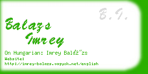 balazs imrey business card